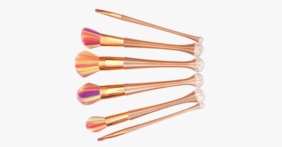 Rose Gold Pearl Brush Set