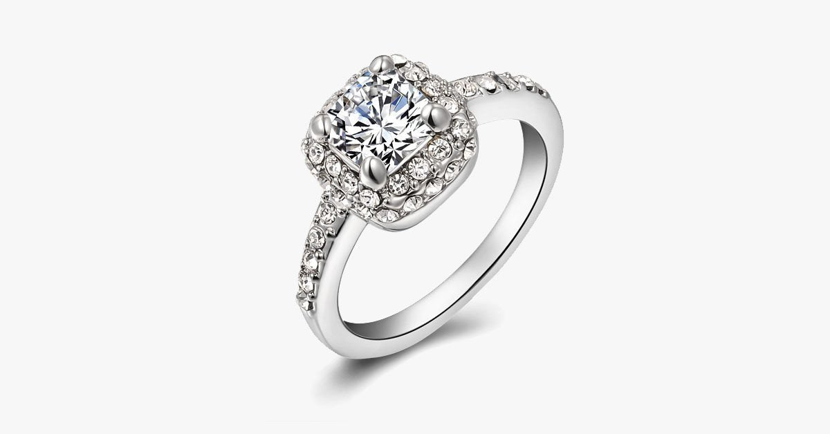 Cubic Crystal Promise Ring