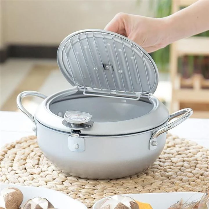 Mini 304 Stainless Steel Fryer With Lid And Temperature