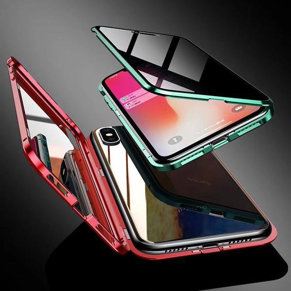 Anti-spy 360 Magnetic Adsorption Phone Case With Front+Back Glass
