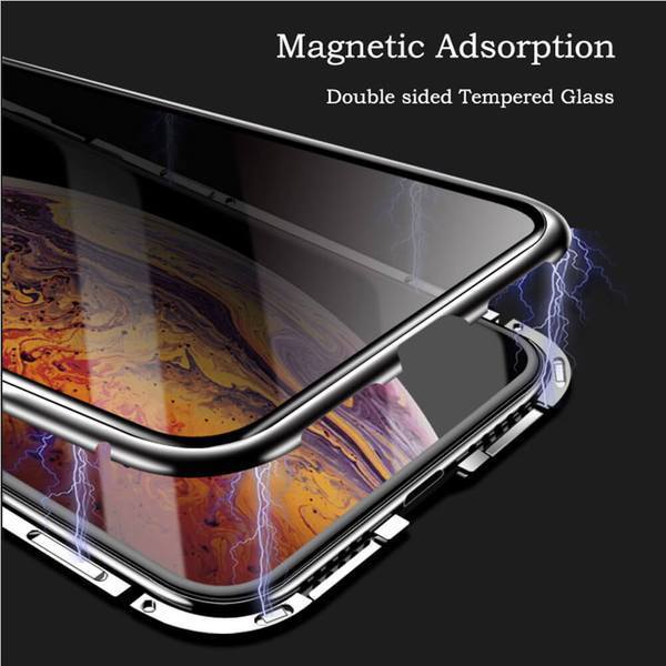 Anti-spy 360 Magnetic Adsorption Phone Case With Front+Back Glass