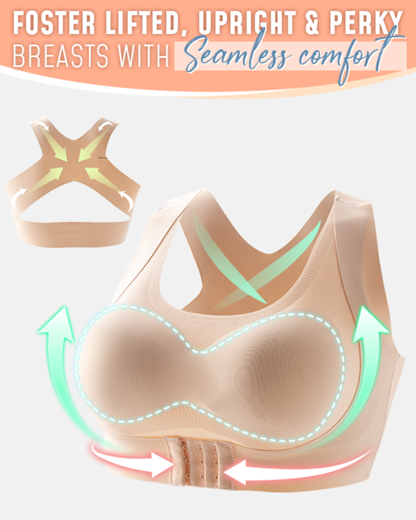 Seamless Front Buckle Support Bra