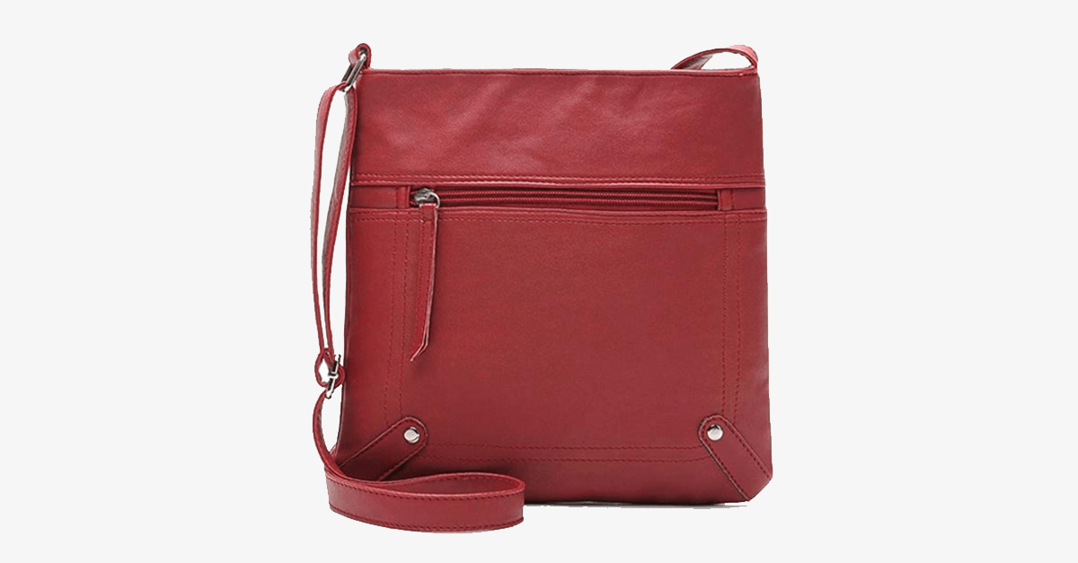 Cross Body Messenger Bag - Made From PU Leather - High Quality - Multi-functional Pockets