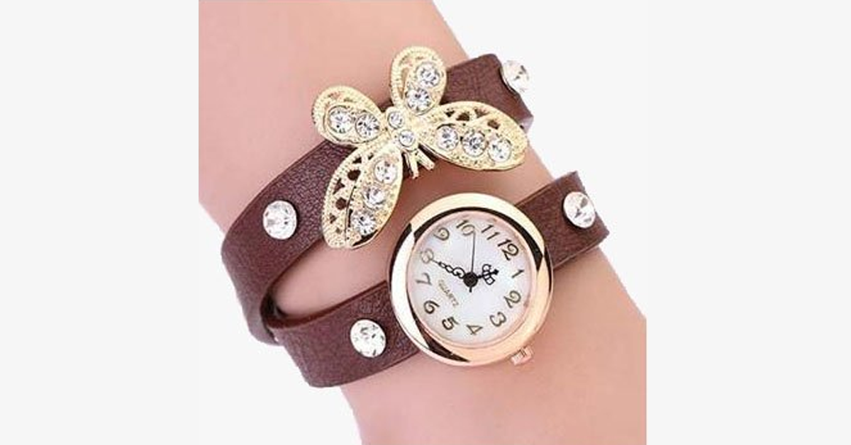 Gold Butterfly Charm Watch – For a Dainty Look!