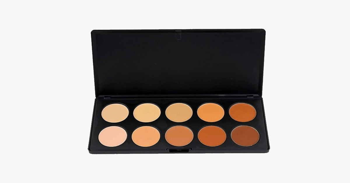 10 Color Concealer Palette - Magically Conceals all Your Blemishes and Dark Circles to Give You That Flawless Look!