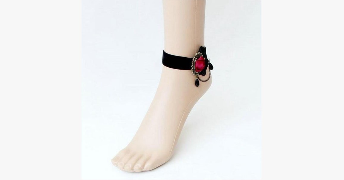 Deep Rose Anklet