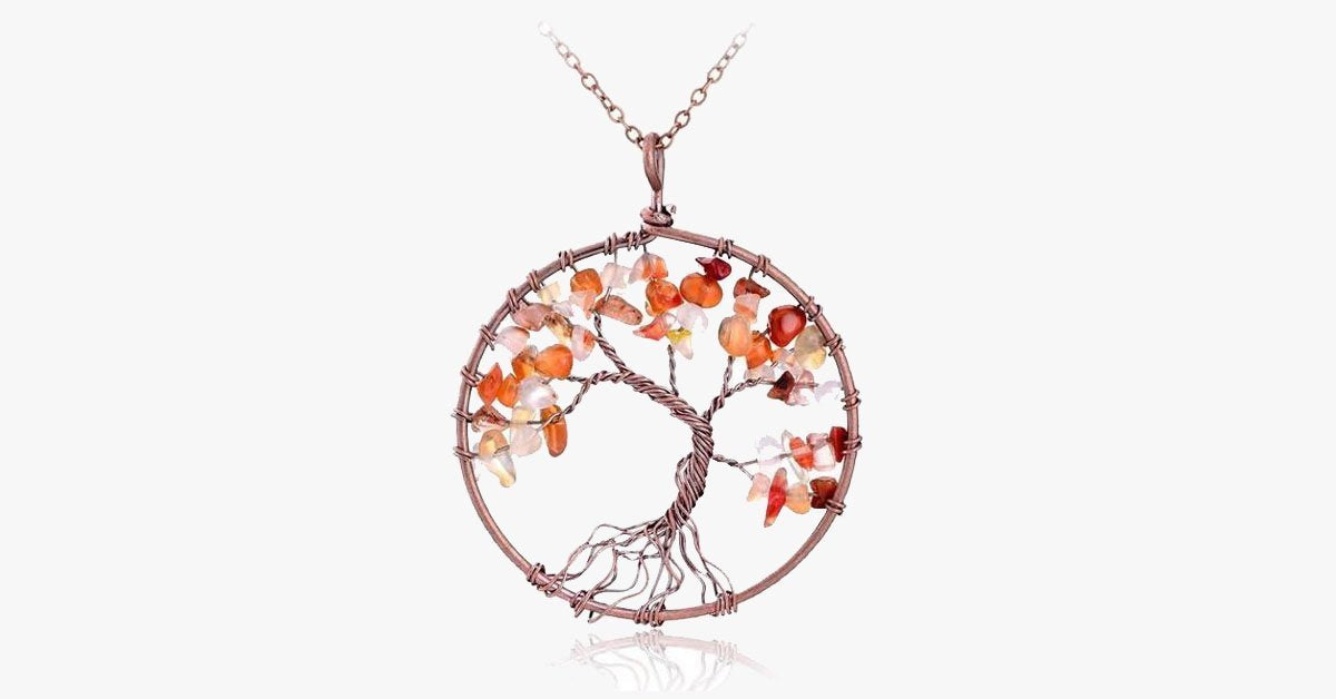 Wisdom Tree Quartz Pendant Necklace
