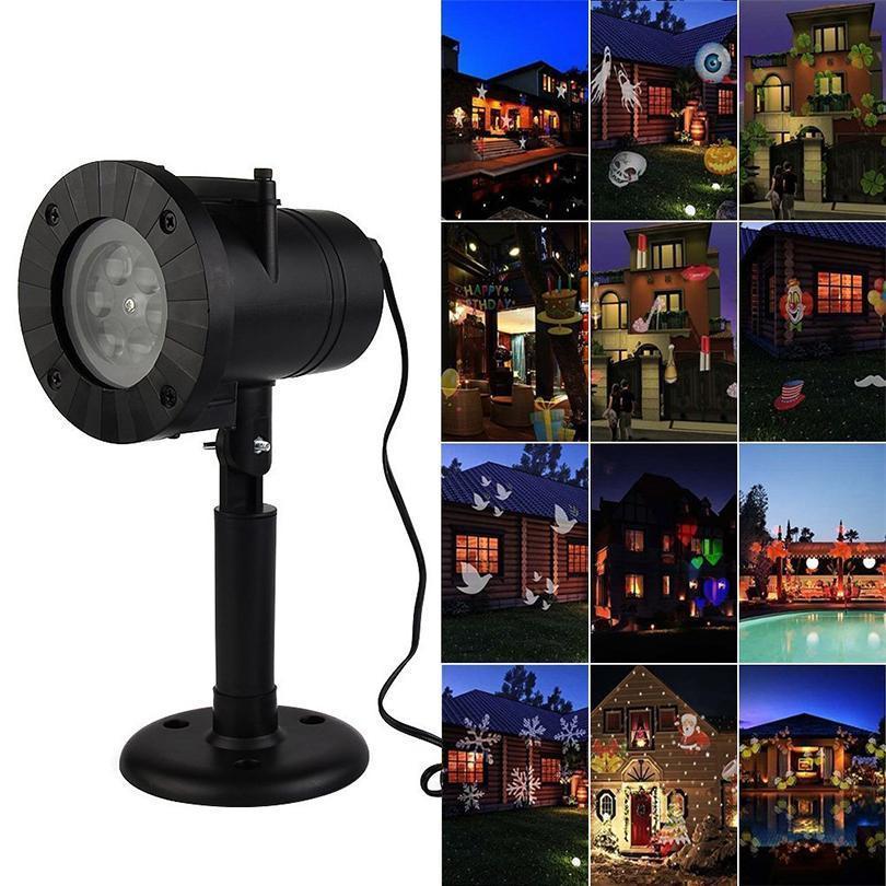 Christmas Halloween Home Decoration Projector Lights 12 Pattern