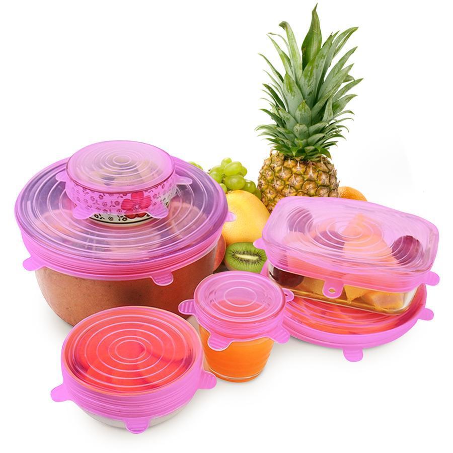 Zero-Waste Reusable Food and Container Lids - 6pcs