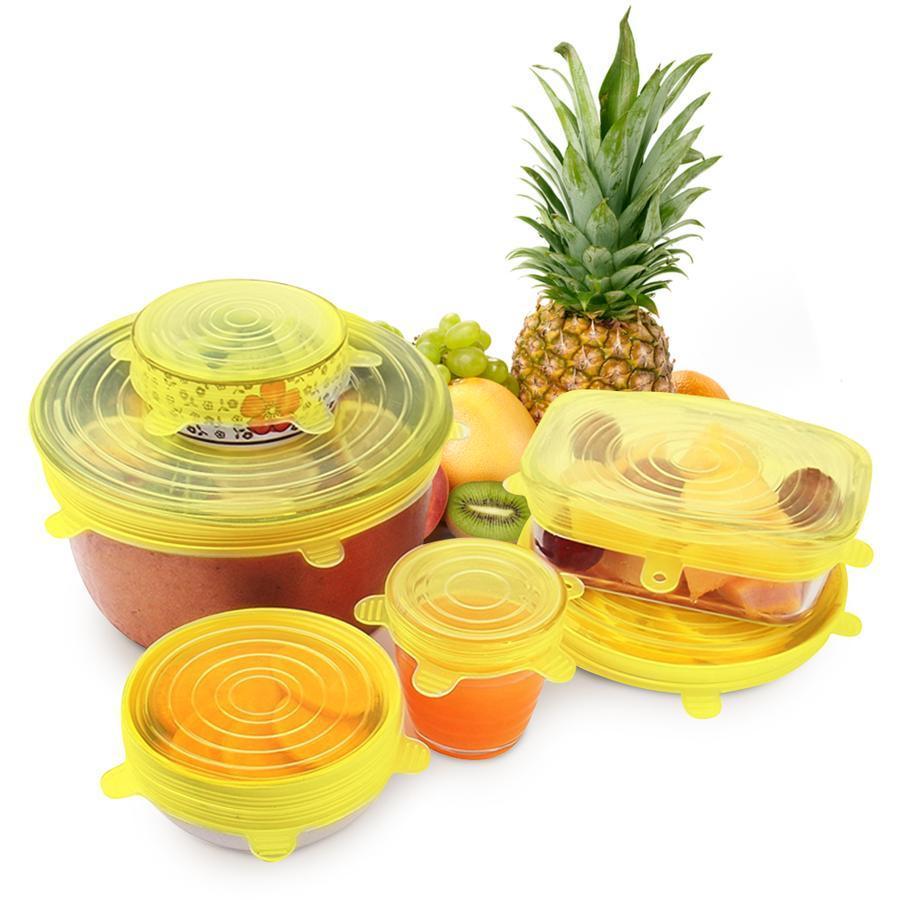 Zero-Waste Reusable Food and Container Lids - 6pcs