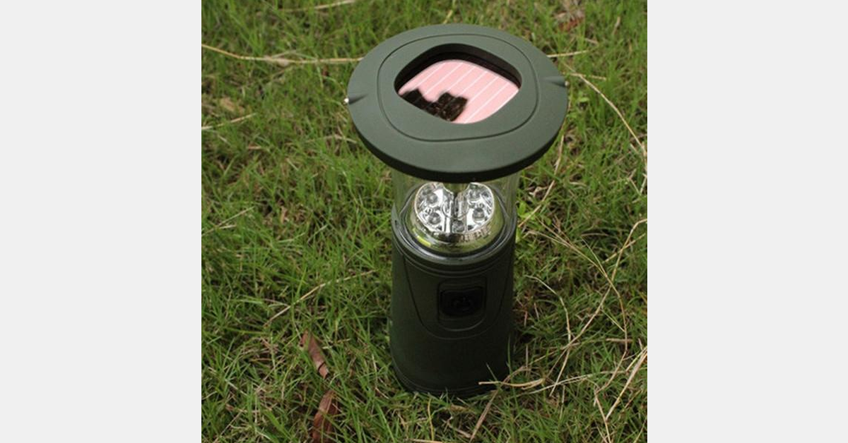 Solar Lantern Lamp 6 LED Manual Dynamo Camping