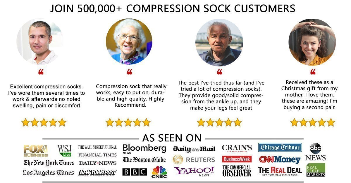 Unisex Sports Compression Socks (5-Pack)