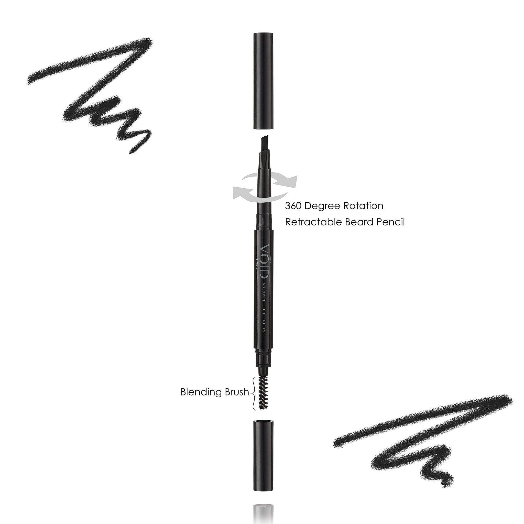 Adjustable 2-Sided Beard Filler Pencil for All Facial Hair
