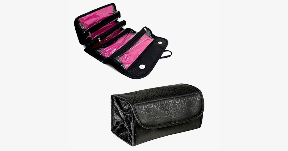 Roll and Go Travel Cosmetic Bag – Travel Like A Pro!