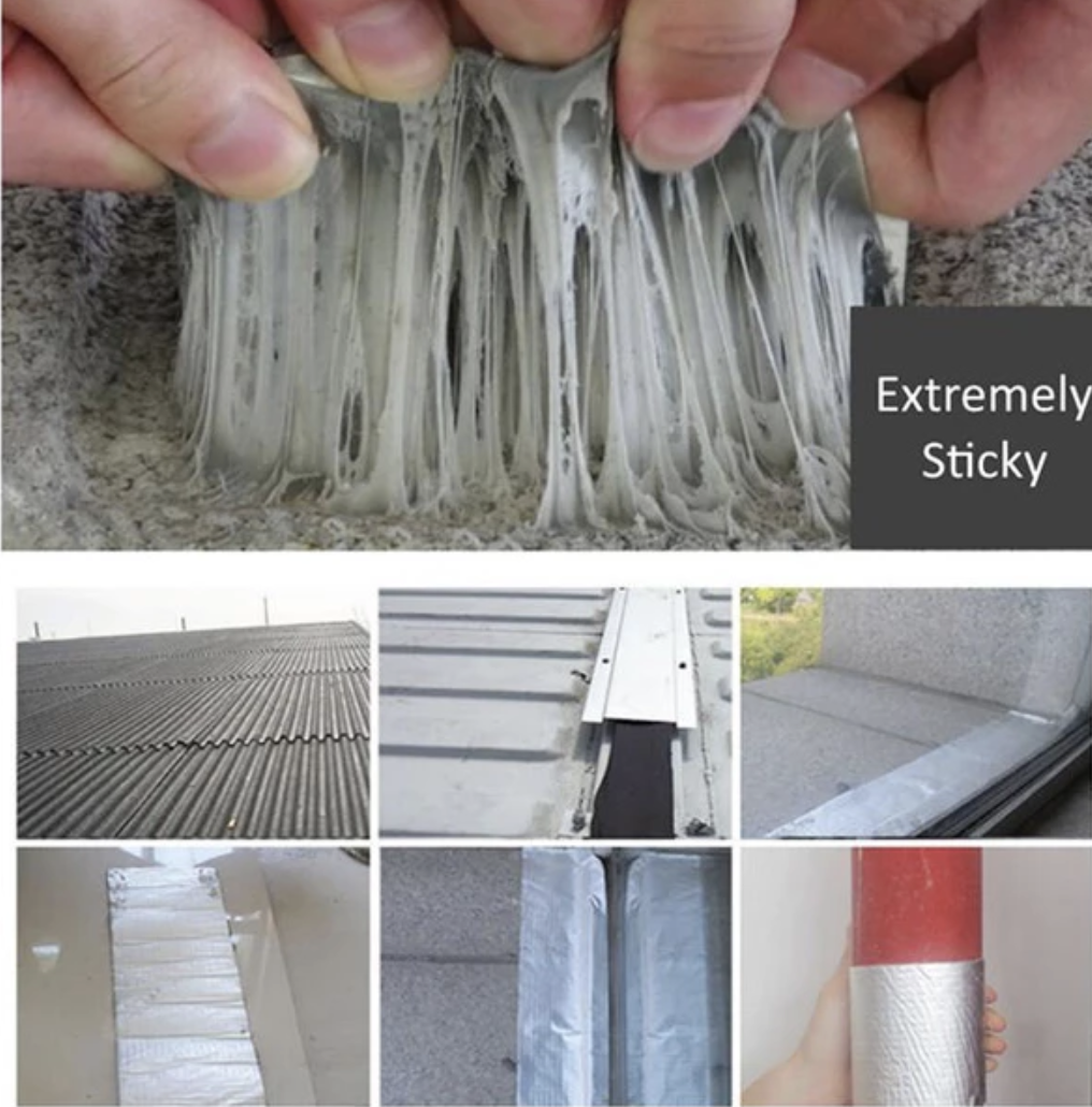 Aluminum Foil Rubber Tape (Self Adhesive Waterproof for Roof Pipe Marine Repair)
