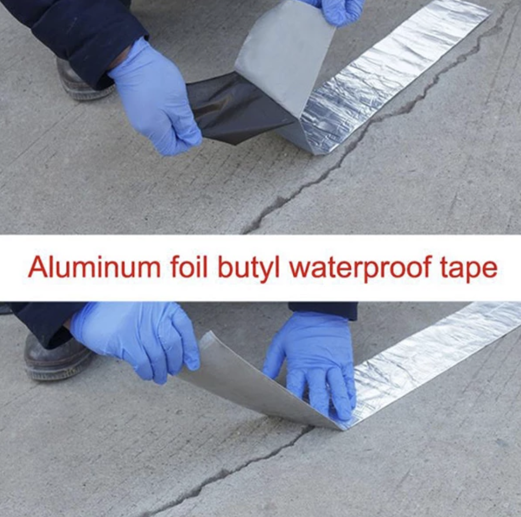 Aluminum Foil Rubber Tape (Self Adhesive Waterproof for Roof Pipe Marine Repair)