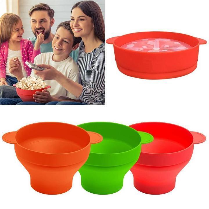 Silicone Popcorn Bucket Bowl Microwave Eco-friendly Popcorn Bucket Bowl For Food Snacks