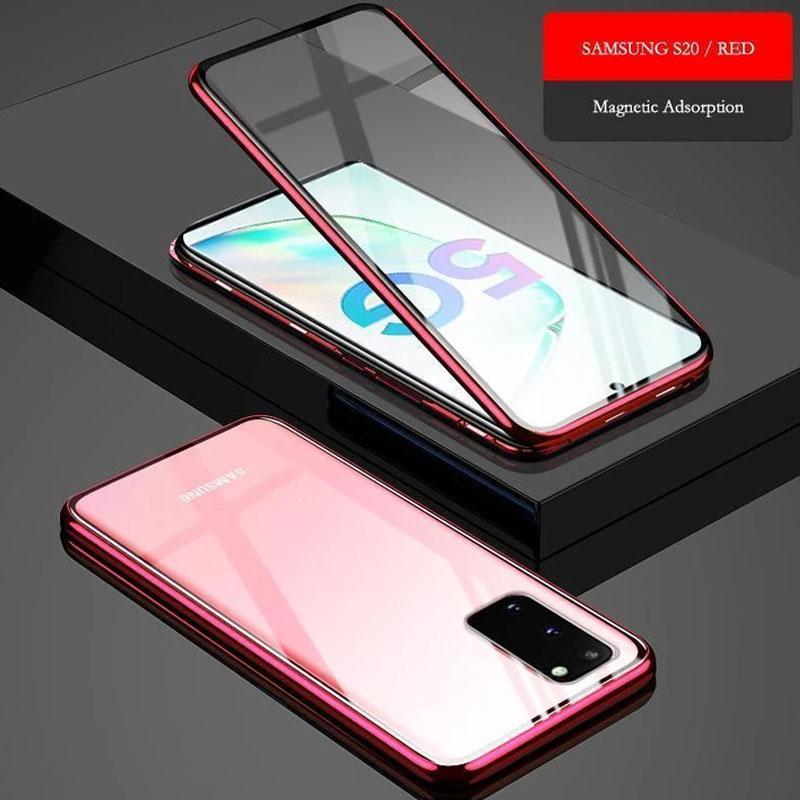 Two Side Tempered Glass Magnetic Adsorption Phone Case for Samsung