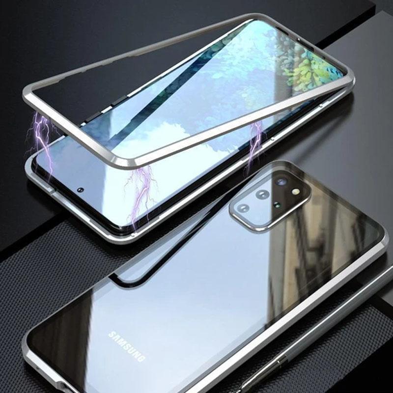 Two Side Tempered Glass Magnetic Adsorption Phone Case for Samsung