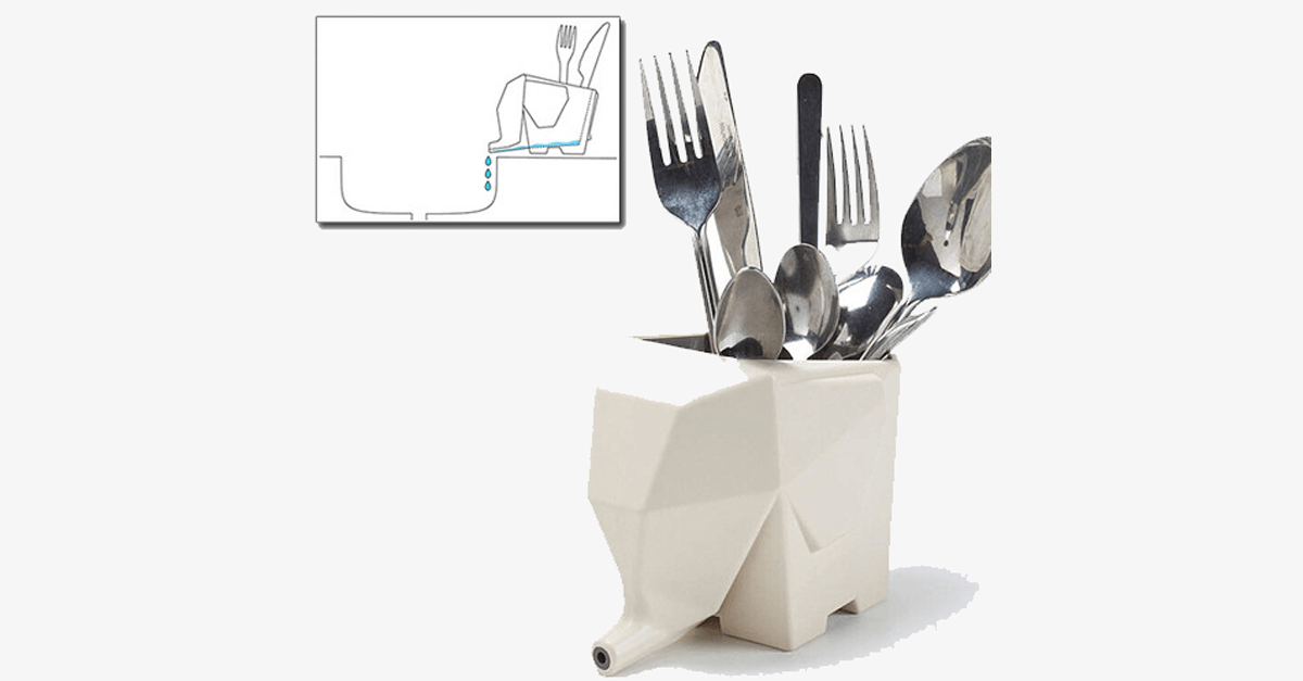 Elephant Cutlery Drainer- Drain The Excess Water In A Quick, Easy Way!