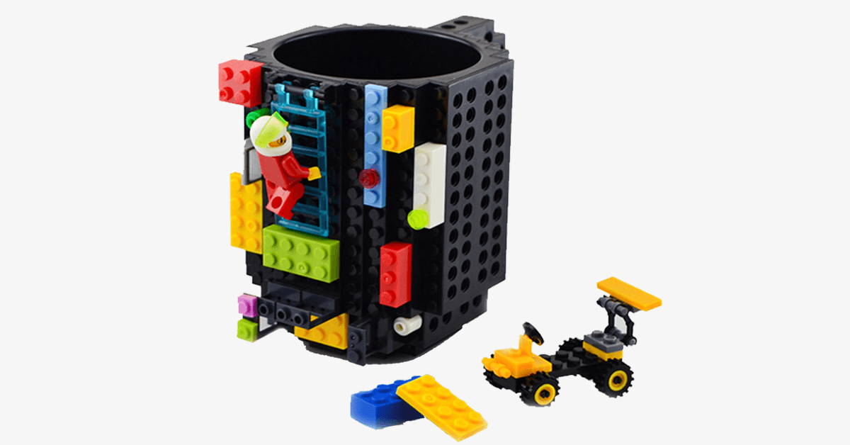 Super Cool Original Build on Brick Mug - Ideal Cup for Juice, Tea, Coffee & Water - Best Novelty Gift!