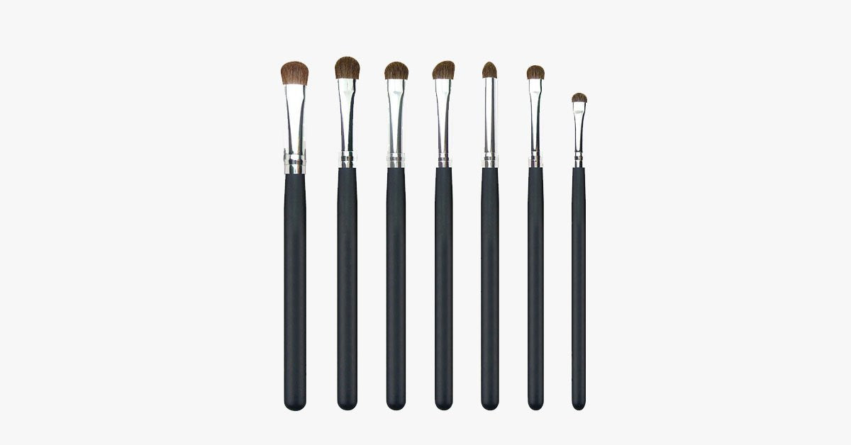 7 Piece Eyeshadow Brush Set - Soft, Dense and Silky Brushes to Get Your Eye Makeup Done on Point