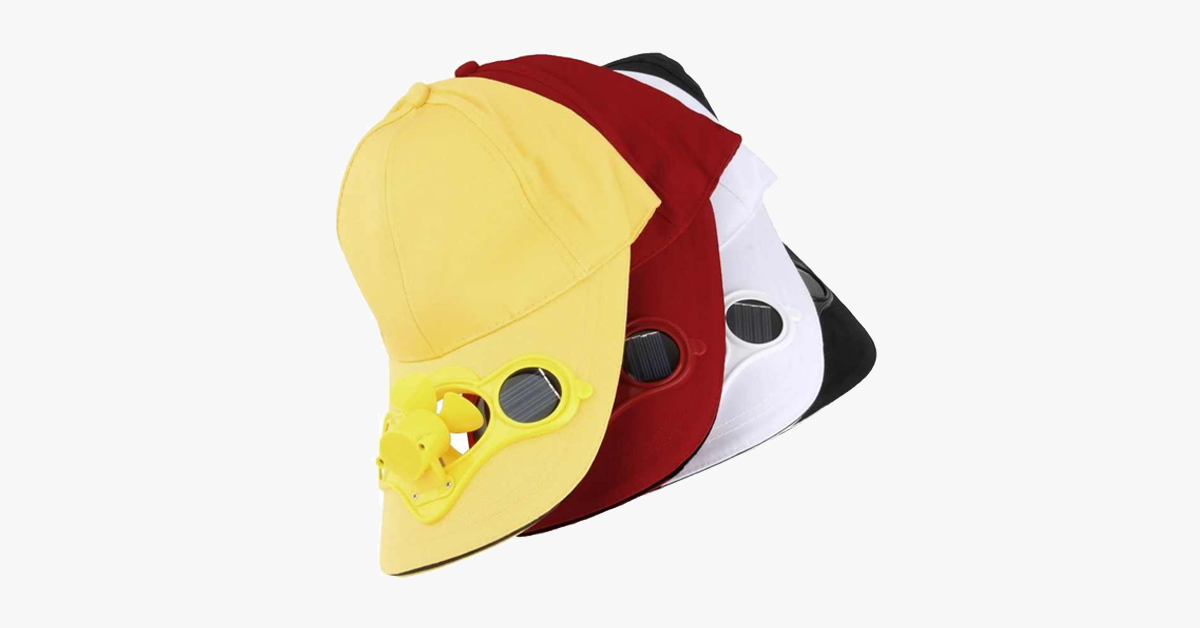Solar Powered Cooling Fan Hat