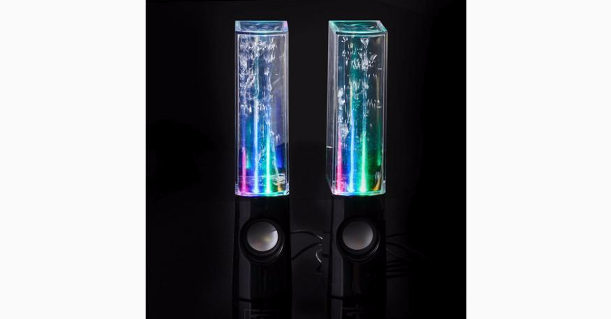 LED Colorful Dancing Water Fountain Speakers – Portable!