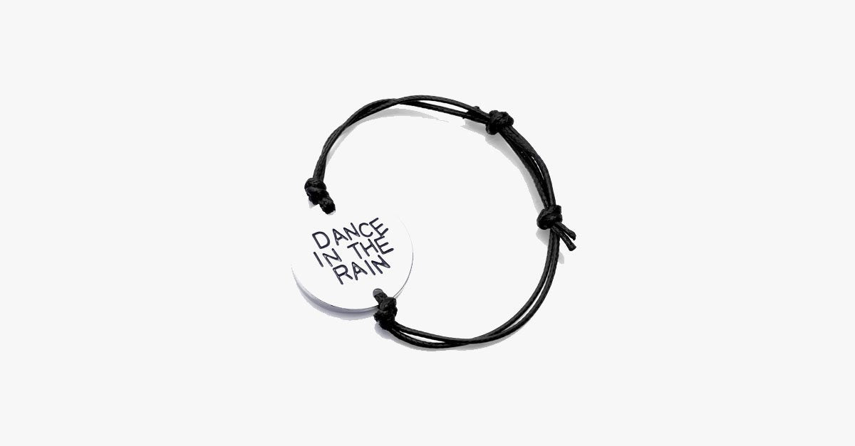 Dance In The Rain Hand Stamped Bracelet