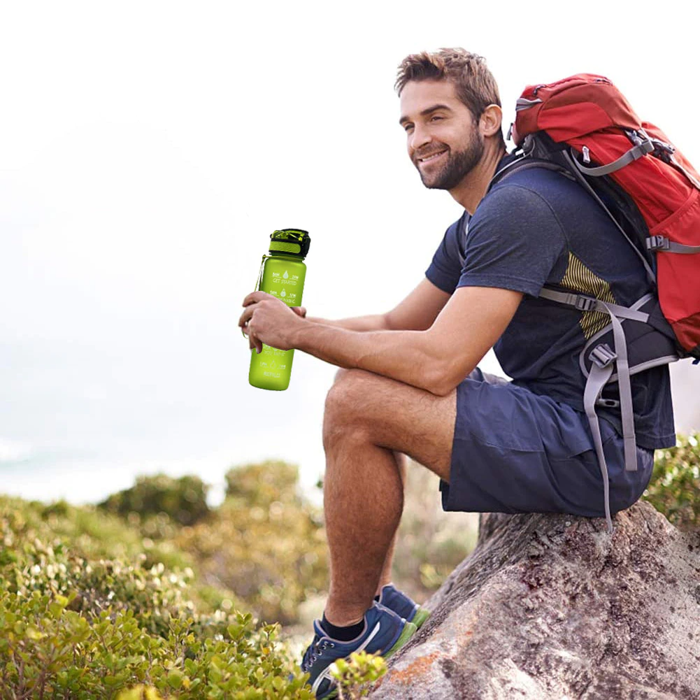 Motivational Water Bottle With Time Marker