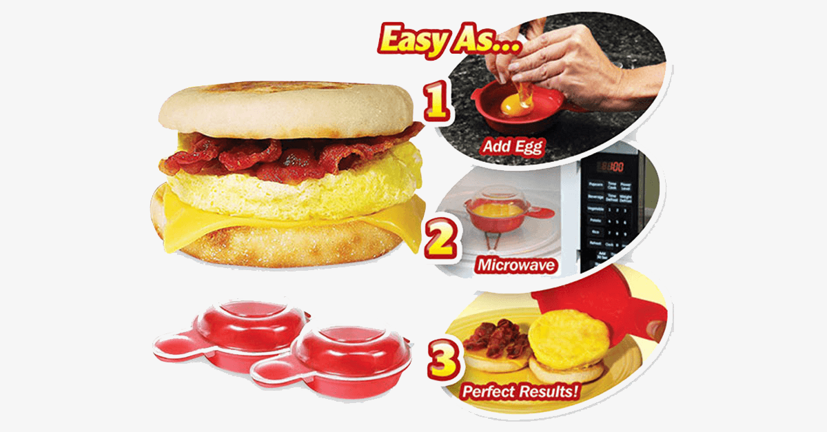 2 Pack Microwave Egg Maker - A Healthy Way to Cook Eggs In Just A Few Minutes!