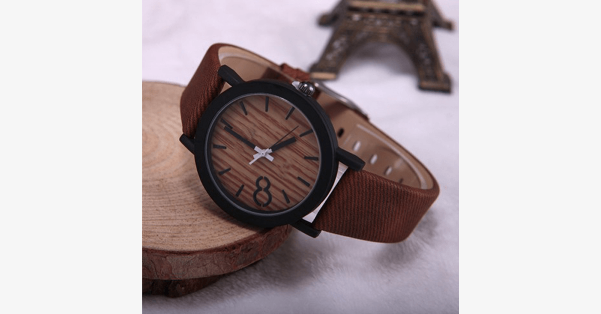 Men’s Wooden Quartz Watch - Stately, Classic and Easy Going!