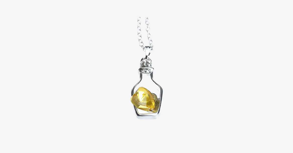 Love Bottle Gemstone Pendant Necklace - For Whenever You Need a Sip of Love