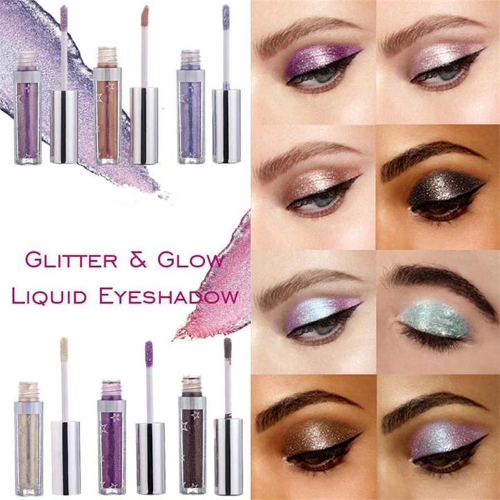 12 Color Metals Glitter and Glow Liquid Eyeshadow