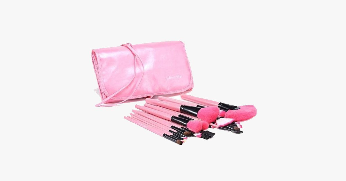 24 Piece Pink Glory Brush Set