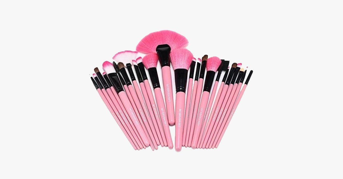 24 Piece Pink Glory Brush Set