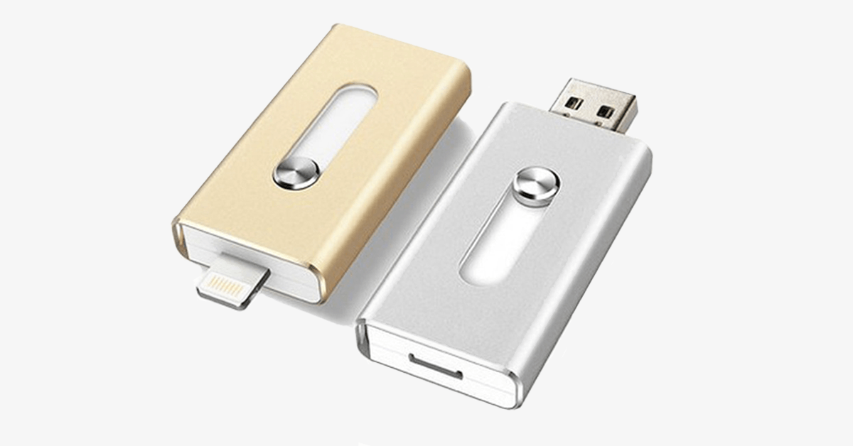 IOS Flash USB Drive for iPhone & iPad - Extra Storage for your iPhone & iPad - High-speed Data Transmission - Available for iOS& Windows