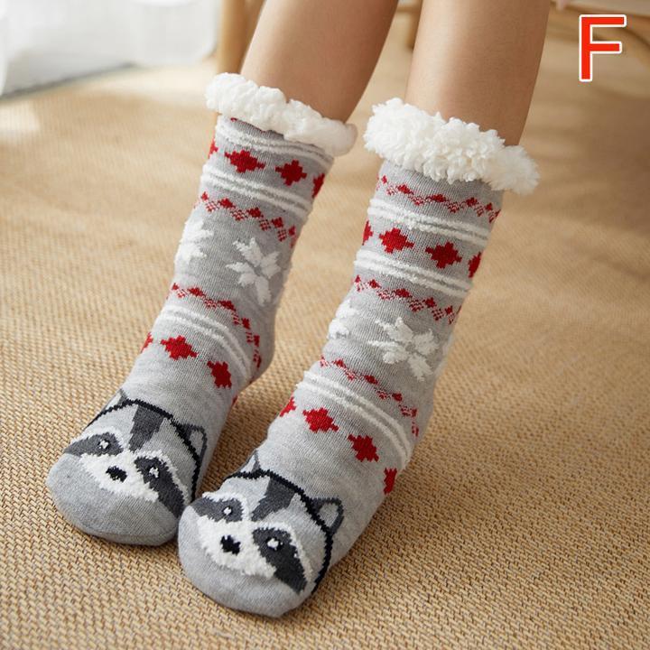 Women Warm Fleece Indoor Socks