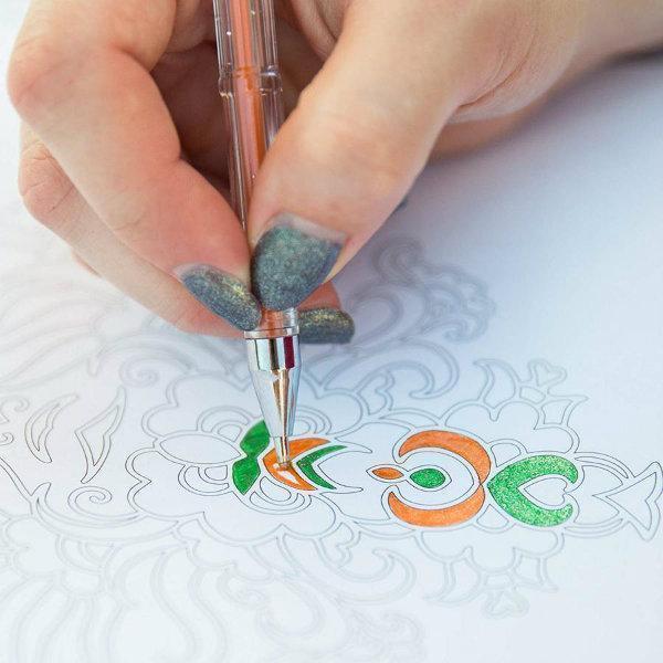 Glitter Gel Pens for Adult Coloring Books