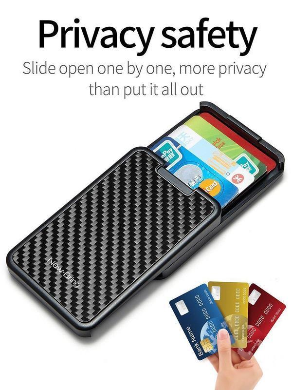 RFID Blocking Sliding Wallet Card Holder