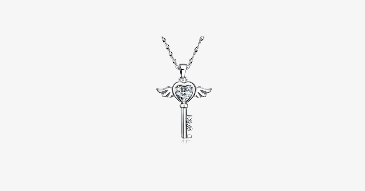 Angel Love Pendant & Men Bracelet Set