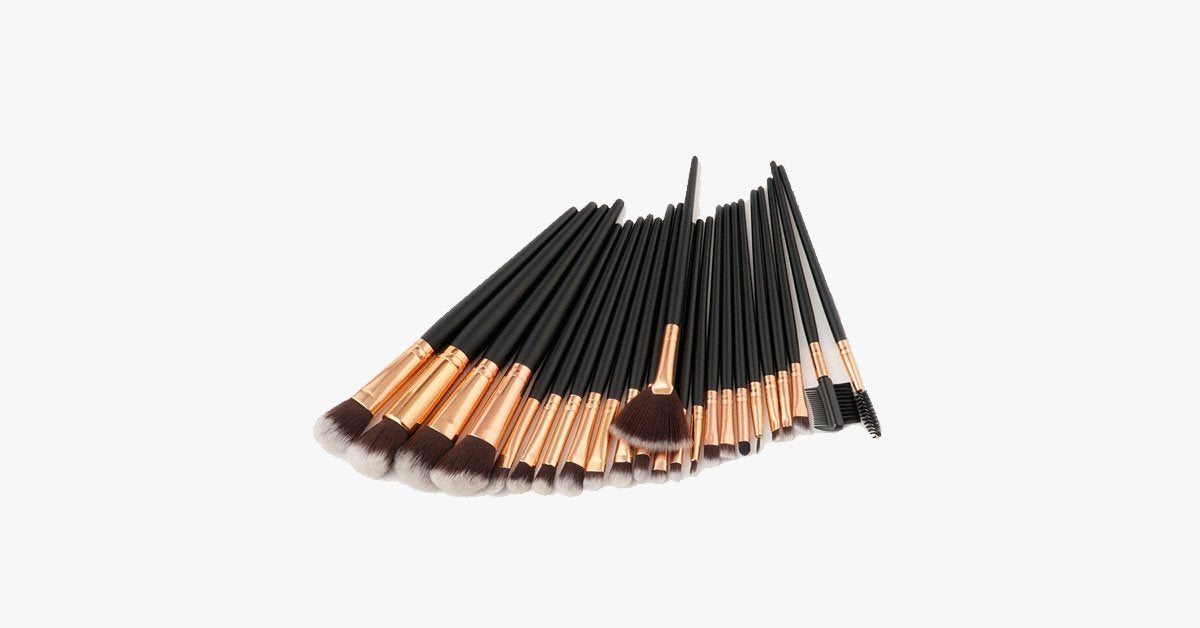 24 Piece Pro Black Brush Set