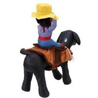 Ride Cowboy Dog Pet Costume Doll Novelty Pet Costume