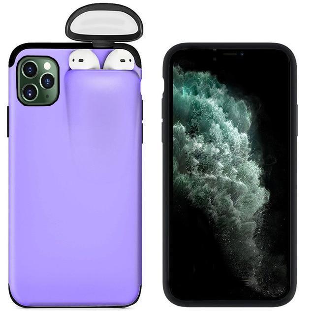 2 in 1 AirPods IPhone Case