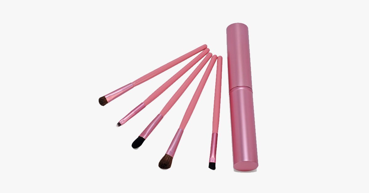 5 Piece Professional Eyeshadow Brush SetWhich Blends Eyeshadow Perfectly - Soft Bristles Gives You Professional Results!