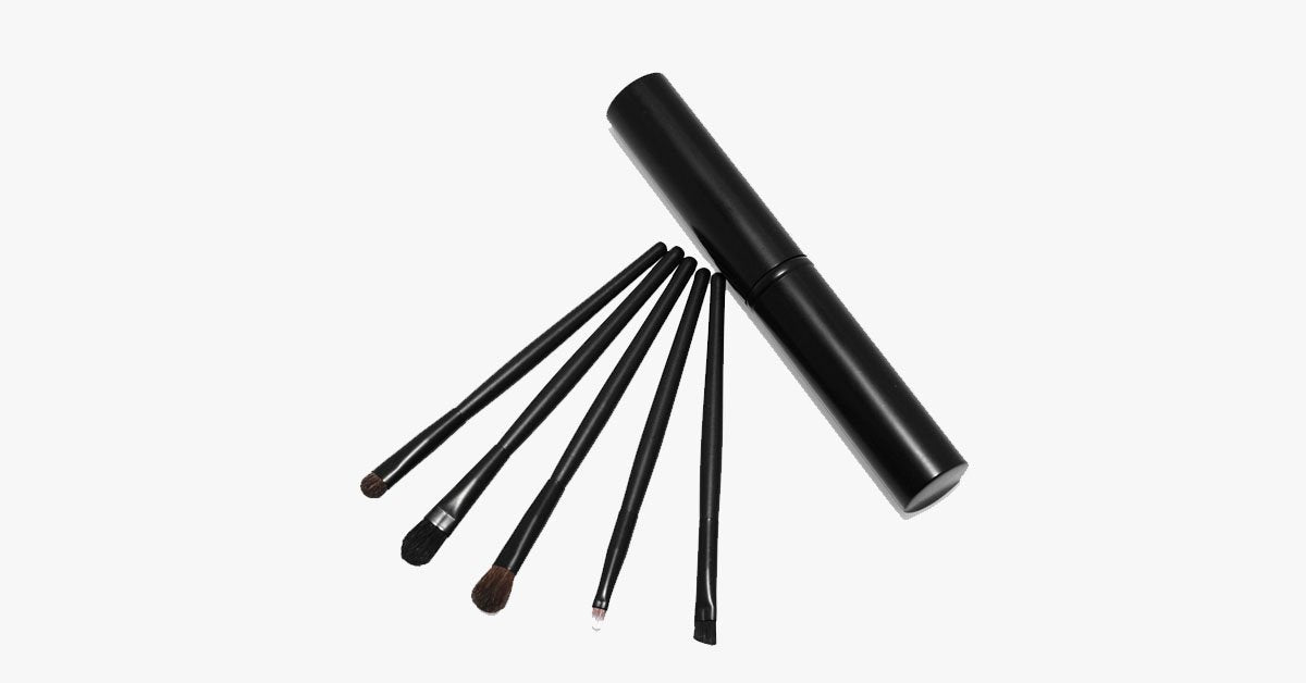 5 Piece Professional Eyeshadow Brush SetWhich Blends Eyeshadow Perfectly - Soft Bristles Gives You Professional Results!