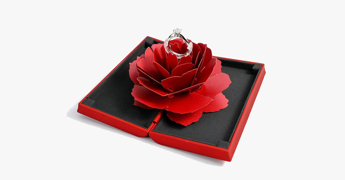 Pop-up Rose Ring Box