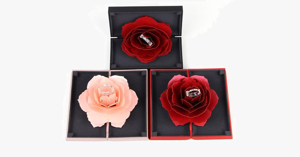 Pop-up Rose Ring Box