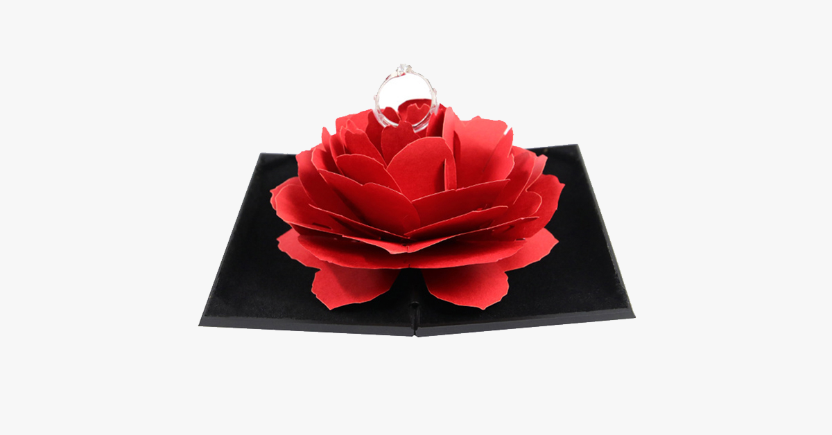 Pop-up Rose Ring Box