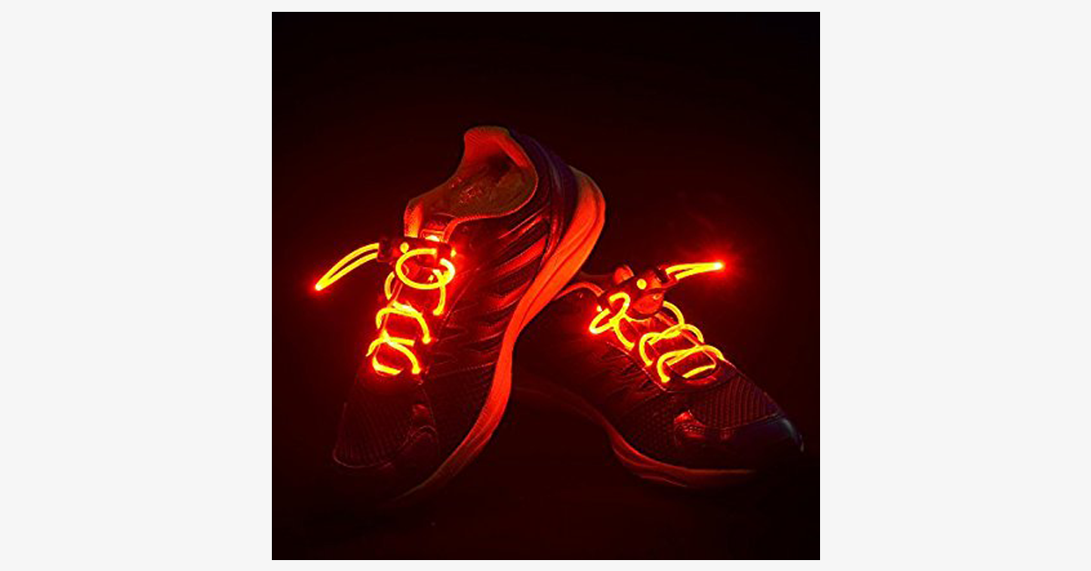 LED Waterproof Shoelaces - 3 Modes - Assorted Colors